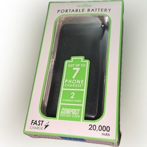 Powertek Portable Battery 20000mAh Black